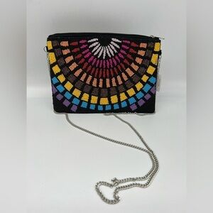 Colorful Beaded Crossbody Bag